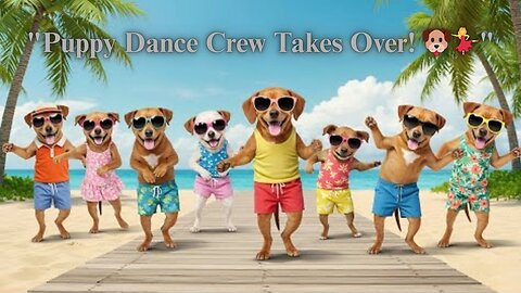 "Puppy Dance Crew Takes Over! 🐶💃"