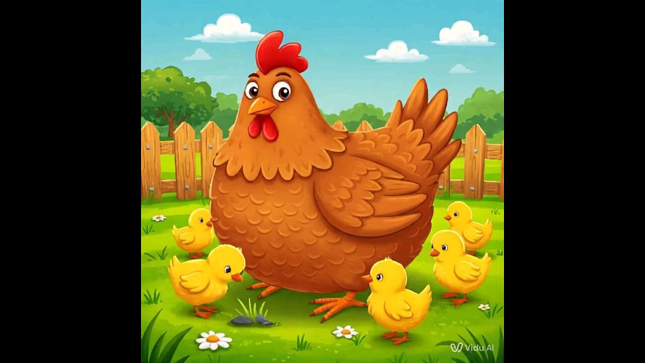 cute hen and chicks