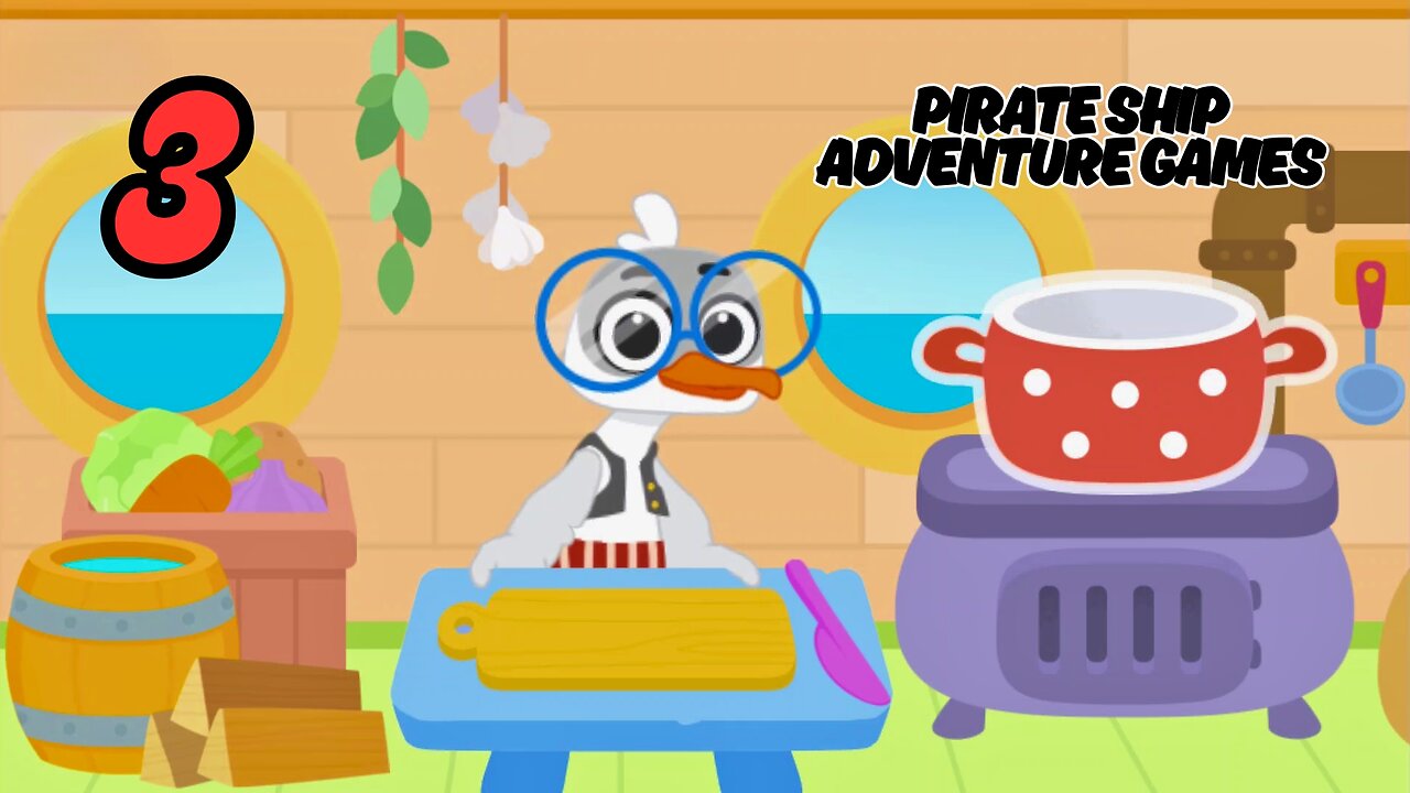 Clean the Pirate Ship After a Storm & Cook Food – Kids Game Part 3