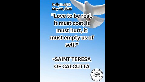 Daily Insight May 30, 2025 #faith #Saints #Insight