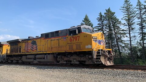 Union Pacific Trains 6797 and 9833 pull tankers West