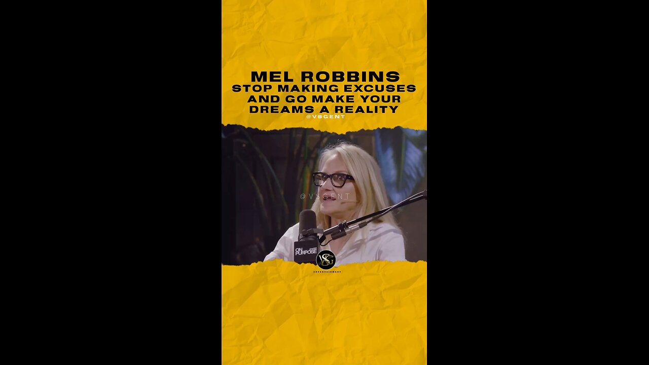 @melrobbins Stop making excuses and go make your dreams a reality. #melrobbins 🎥 @jayshettypodcast