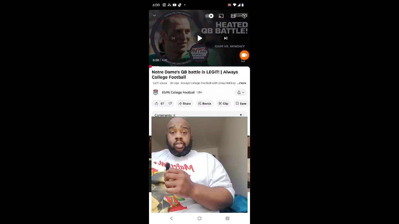 Notre Dame QB competition between CJ Carr & Kenny Minchey heats up