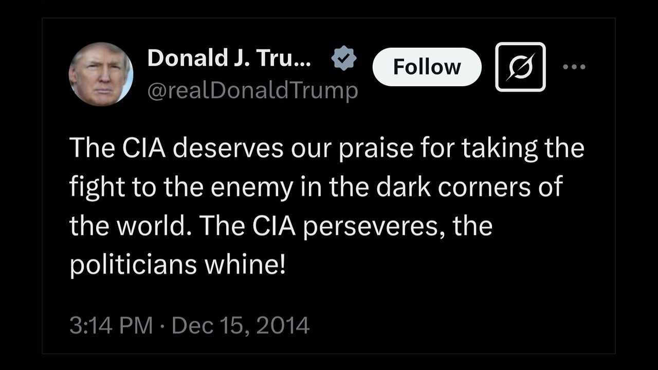 We need to APOLOGIZE to the REAL CIA