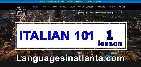 ITALIAN 101 - Lesson 1