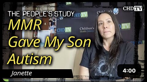 MMR Gave My Son Autism