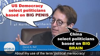 Prof. Daniel A. Bell: "US Democracy Select Politicians Based on Penis Size"