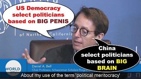 Prof. Daniel A. Bell: "US Democracy Select Politicians Based on Penis Size"
