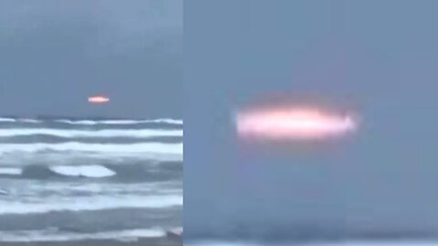 Huge Glowing Cigar-shaped UFO in Plasma State at Miramar Beach