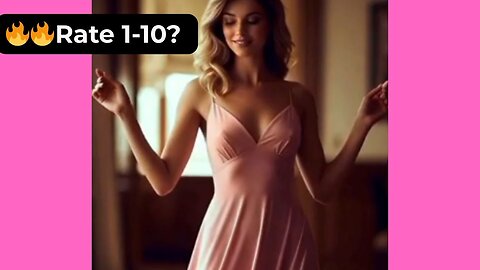 🔥 Rate Her Body in This Dusky Pink Evening Dress 1-10? 😍 Supermodel 4K