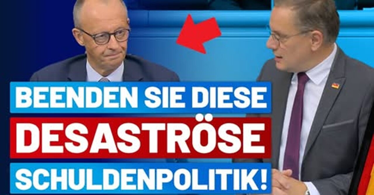 Tino Chrupalla attackiert Merz Schuldenpolitik! - AfD-Fraktion im Bundestag