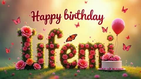 Birthday Song with Name | Ifèmi | 🎉 Happy Birthday Animation, Cake & Balloons #Ifèmi