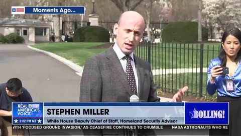 STEPHEN MILLER ANSWERS QUESTIONS OUTSIDE THE WHITE HOUSE