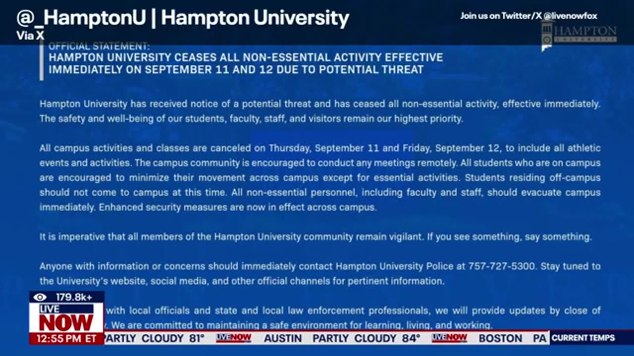 Threats to HBCUs: Lockdowns at Several Universities - FOX LiveNOW