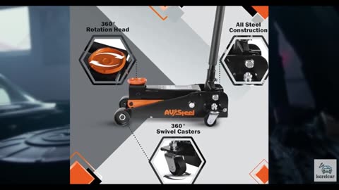 AV Steel 3 Ton Heavy Duty Hydraulic Floor Jack for Car (6600 lbs) With Single Pi