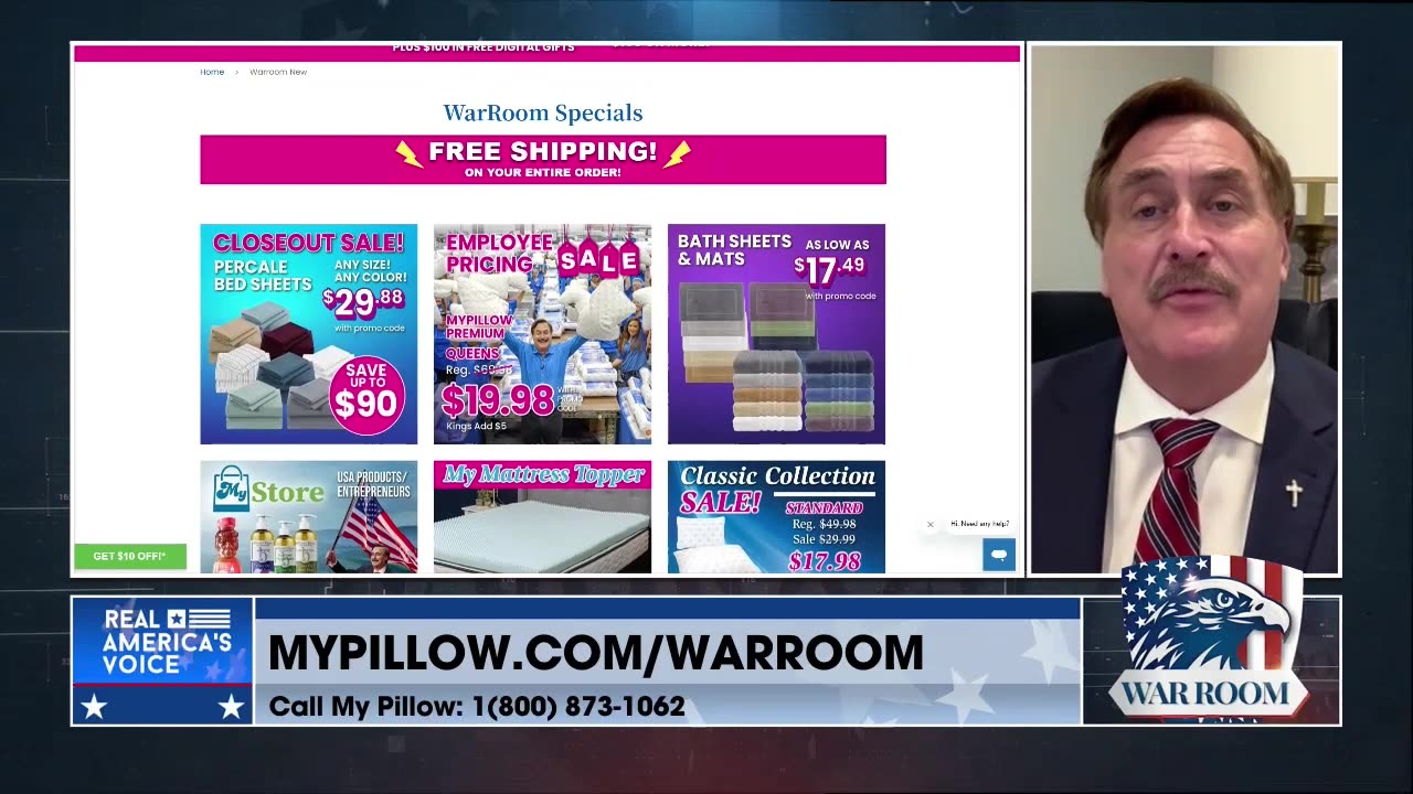 Order From MyPillow.com/warroom Today And Get Exclusive Free Shipping!