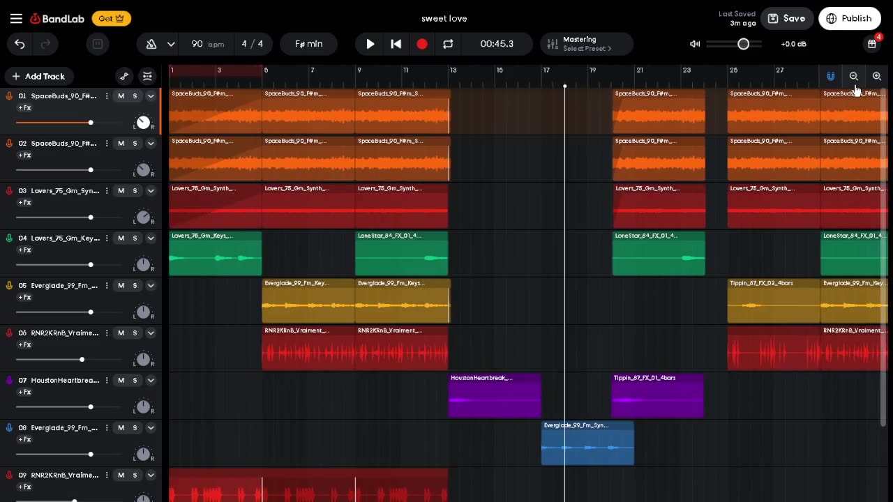 Bandlab Web - Transitions