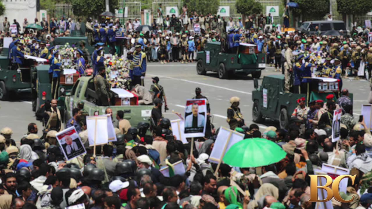 Yemenis mourn killed Houthi prime minister as rebel group targets ship in Red Sea