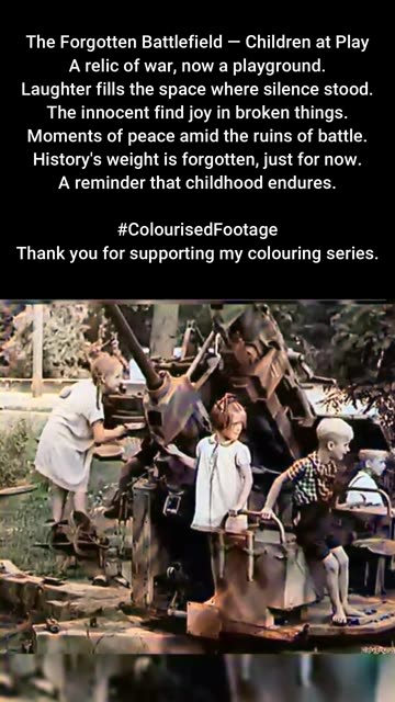 The Forgotten Battlefield Children and Abandoned Gun #ColourisedHistory