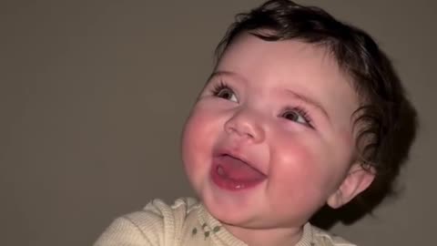 Laughing funny baby