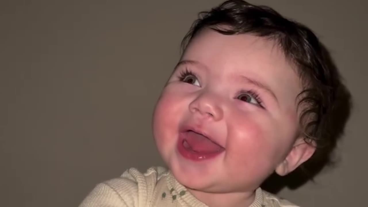 Laughing funny baby