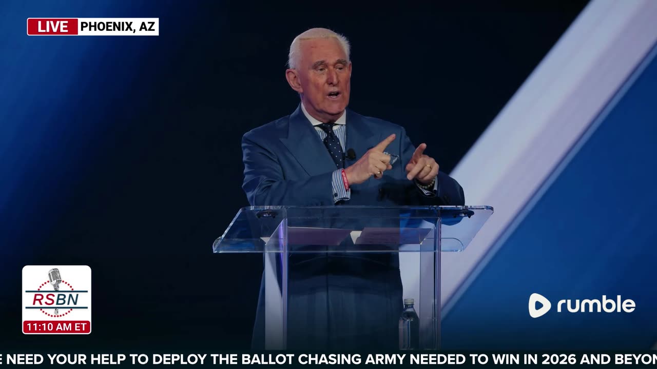 WATCH: Roger Stone Kicks off A Massive Final Day to TPUSA's America Fest - 12/21/25