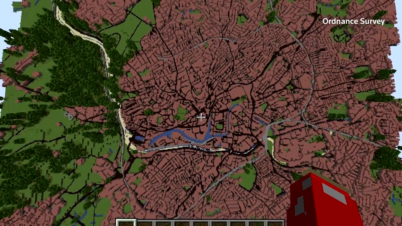 Britain mapped out in Minecraft using 100 billion blocks