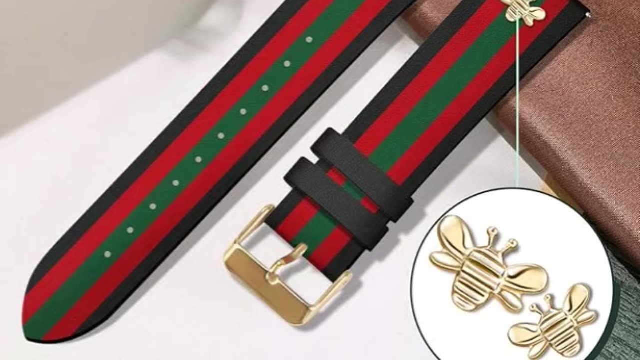 Designer leather Band watch