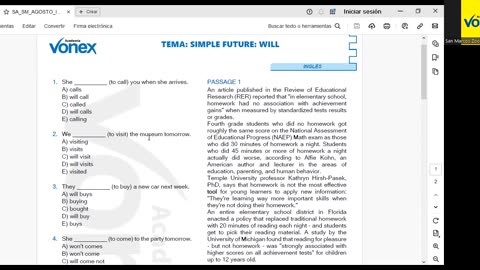 VONEX SEMIANUAL 2025 | Semana 13 | Inglés
