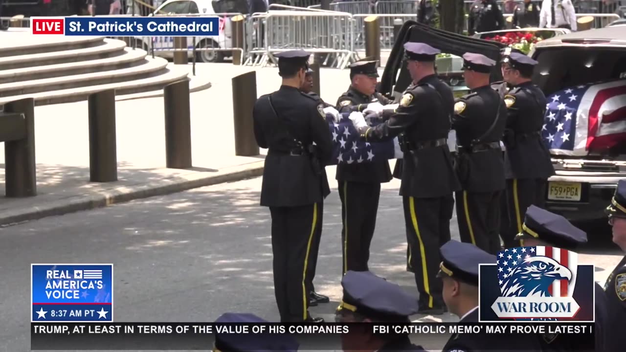 BERNARD KERIK'S CASKET PROCESSION, TAPS AND SALUTE