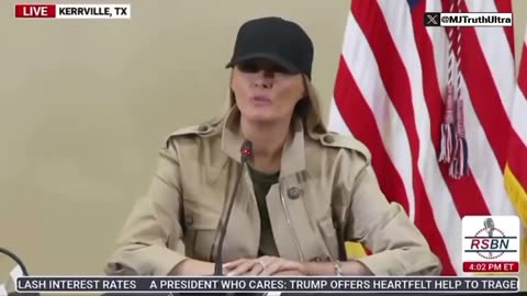 First Lady Melania sends a heartfelt message to the families of the girls lost in the flood