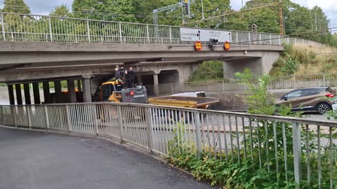 Olycka vid Hertig Karls allé under järnvägsbron. 4 Sept. 2025