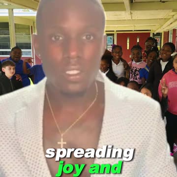 Jamal Roberts Encourages Students During School Visit