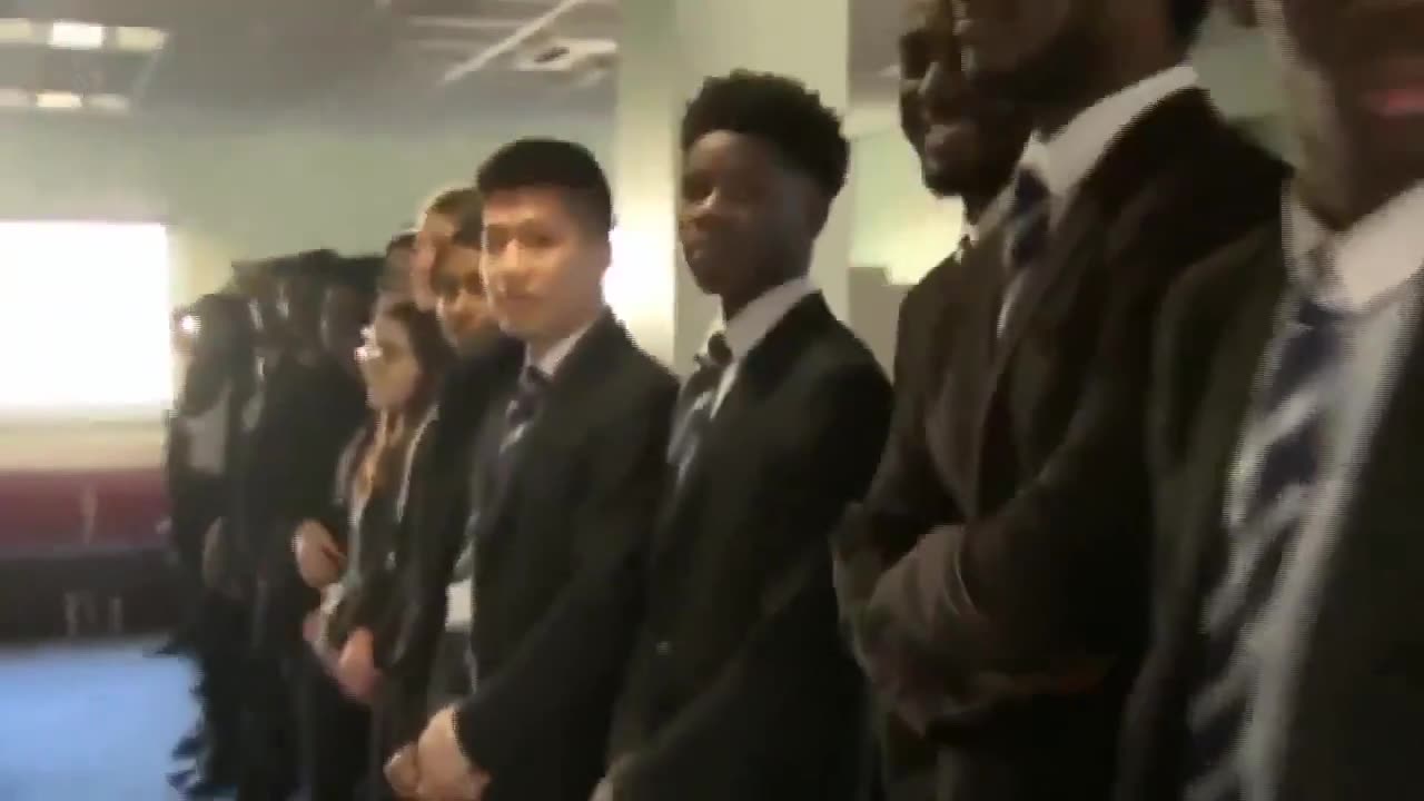 British students in London.