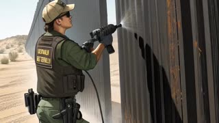 El muro fronterizo se tiñe de negro: la razón detrás.