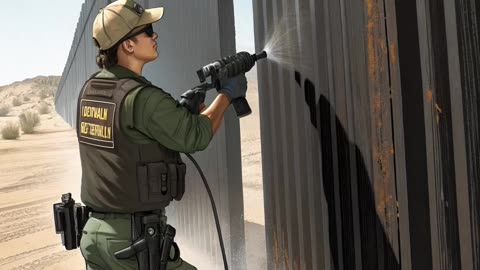 El muro fronterizo se tiñe de negro: la razón detrás.