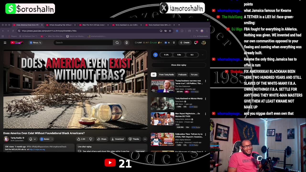 Tariq Nasheed getting the FBA Podcasters Paid