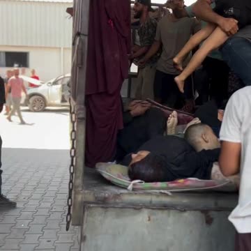 Palestinians were killed and injured, including children among the victims, in a horrific massacre