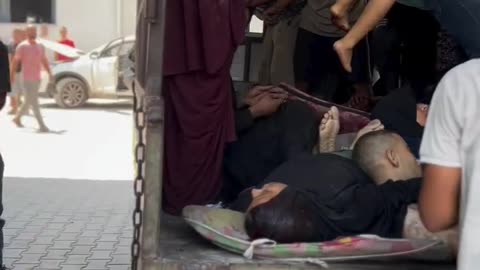 Palestinians were killed and injured, including children among the victims, in a horrific massacre