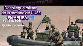 Fuerte DESPLIEGUE MILITAR de la armada estadounidense en ARUBA. muy cerca de Venezuela
