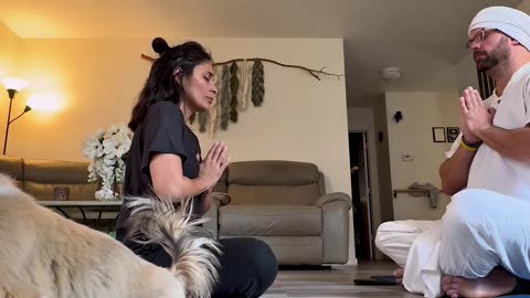 Dog's Potty Break Ruins Couple's Yoga
