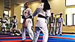 Breaking: girls fight | Girl's kumite | karate event | superb point | #shorts
