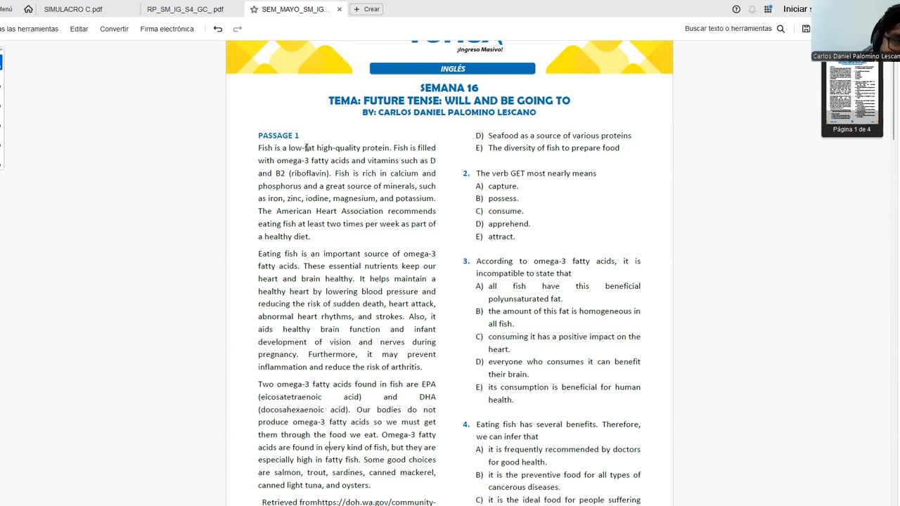 VONEX SEMESTRAL 2024 | Semana 16 | Inglés