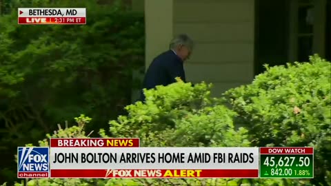After an almost 8 HOUR FBI raid, John Bolton was just seen returning home