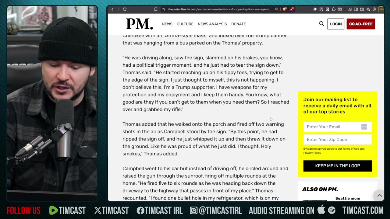 Liberal ARRESTED For Trying To KILL Trump Supporter, Opened Fire On His Home | Tim Pool