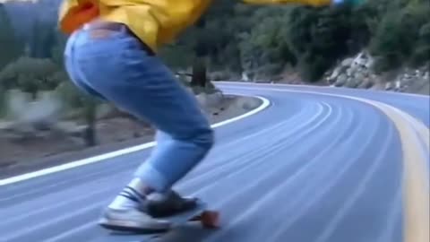 Mountain Longboarding Nearly Ends in Disaster #shortsfeed #shorts o