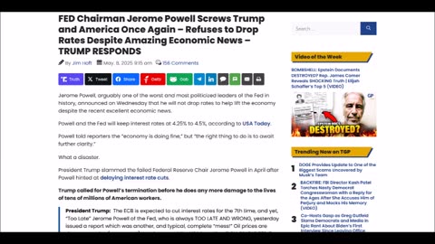 FED Chairman Jerome Powell Screws Trump and America Once Again