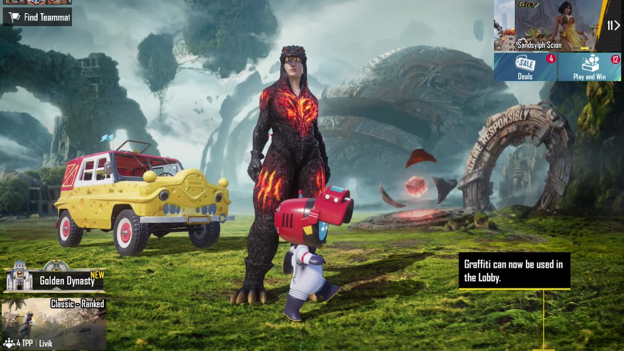 Godzilla creator opening in pubg