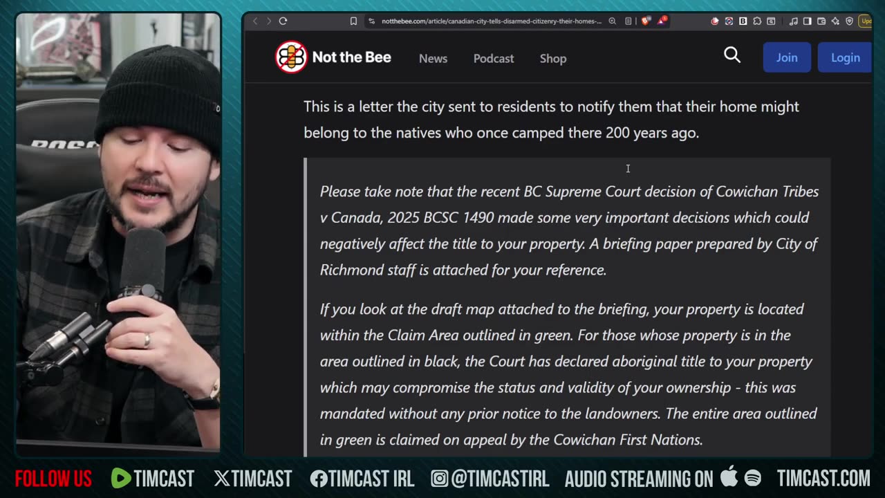 Canada GIVES PEOPLES HOMES Back To Natives In INSANE Court Ruling | Tim Pool