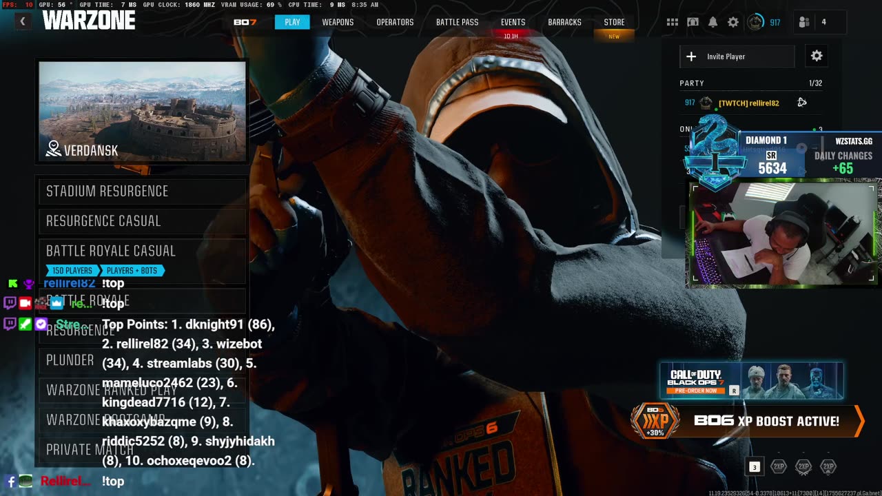 Black Ops 6 Warzone & Multiplayer Ranked | Rebirth Solos | High Kill Gameplay + Loyalty Points #3